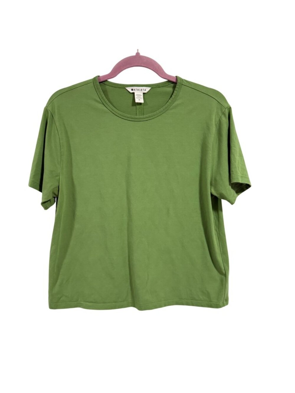 Athleta Essential Green Short Sleeve Tee Size M